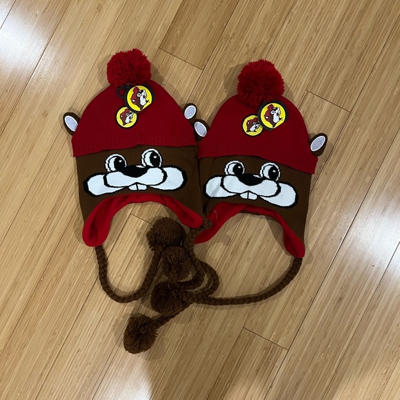 Set of 2. Red and Brown Buc-ee’s Knit Hat - Picture 1 of 3
